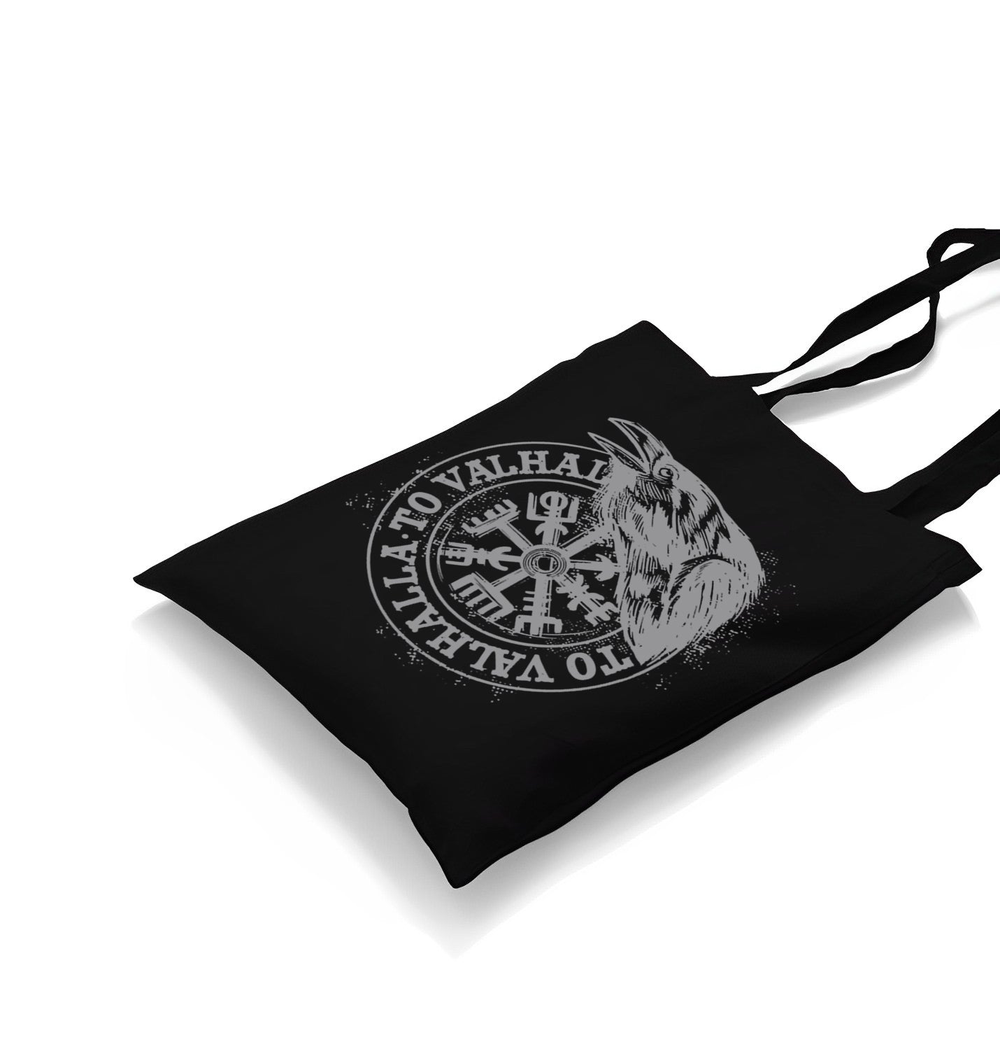 Crow with Valhalla Viking Sign Canvas Totebag - Premium  from Wenswind - Just 4990! Shop now at W.E.N.S. WIND