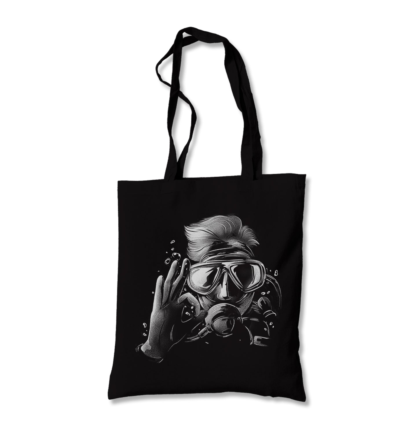 Diver Swimming Underwater Canvas Totebag - Premium  from Wenswind - Just 4990! Shop now at W.E.N.S. WIND