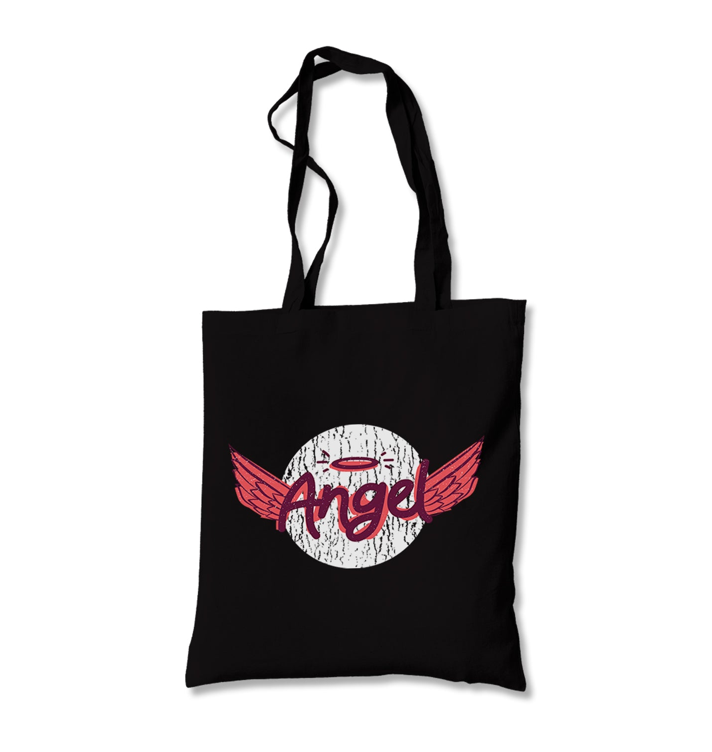 Angel with a Halo and Wings Canvas Totebag - Premium  from Wenswind - Just 4990! Shop now at W.E.N.S. WIND