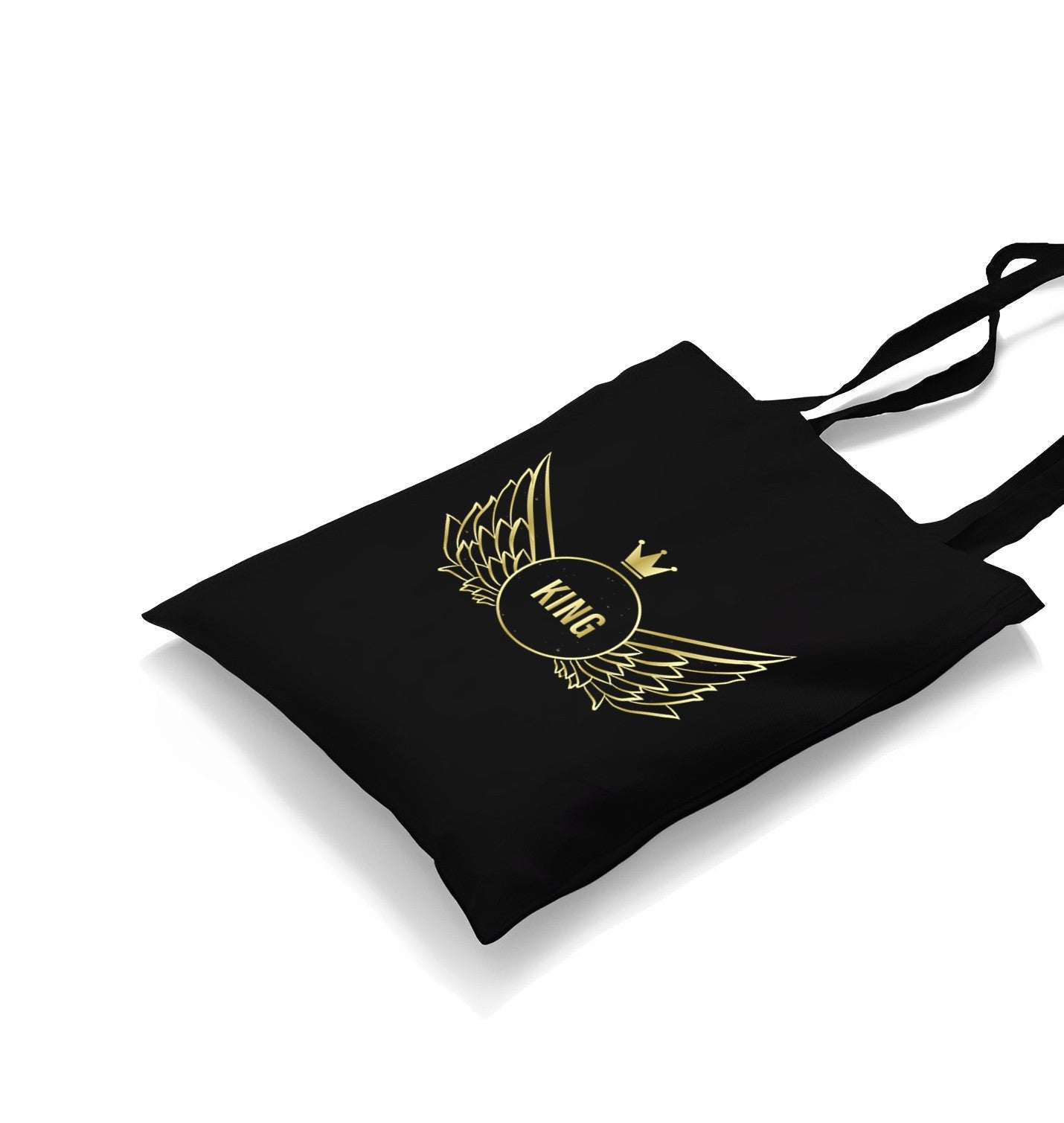 King with a Crown and Wings Canvas Totebag - Premium  from Wenswind - Just 4990! Shop now at W.E.N.S. WIND