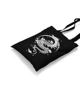 Dragon with Moon and Flowers Canvas Totebag - Premium  from Wenswind - Just 4990! Shop now at W.E.N.S. WIND