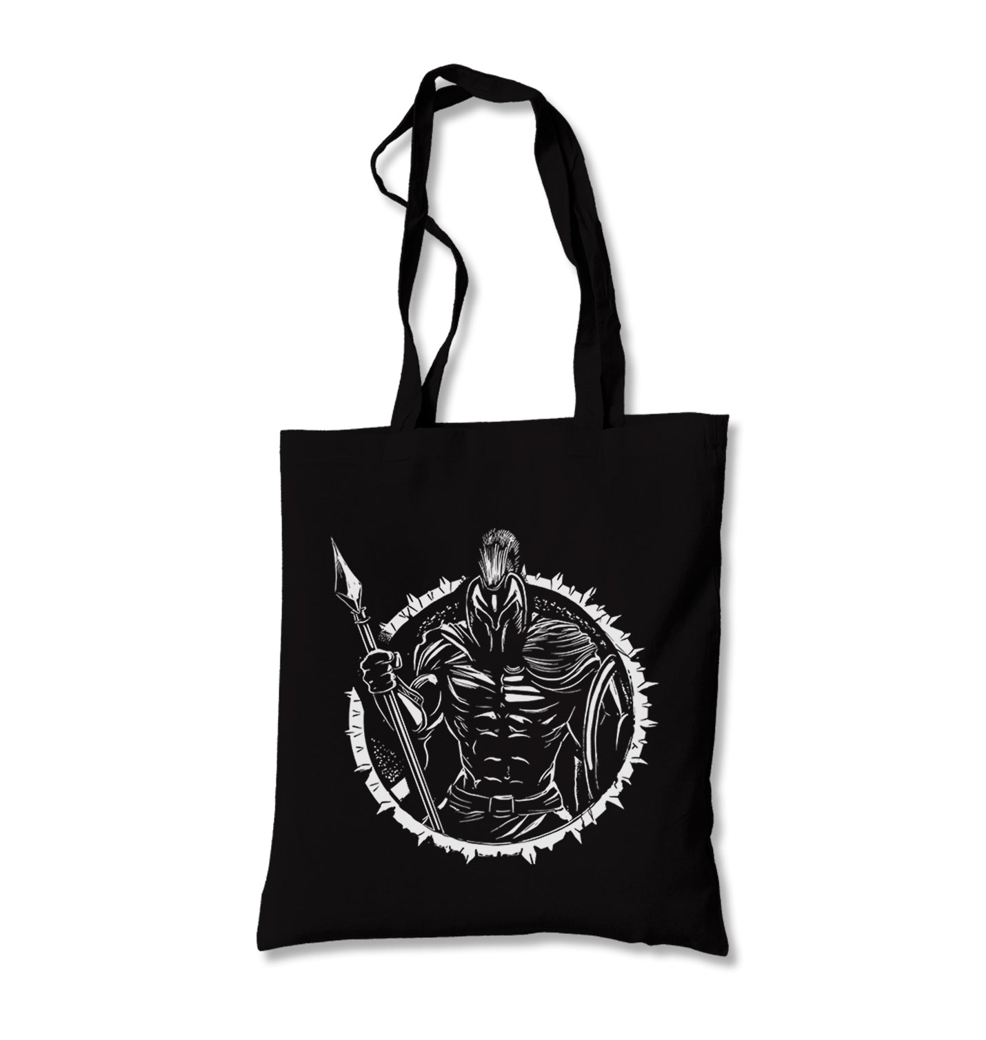 Spartan Warrior with a Spear and Shield Canvas Totebag - Premium  from Wenswind - Just 4990! Shop now at W.E.N.S. WIND