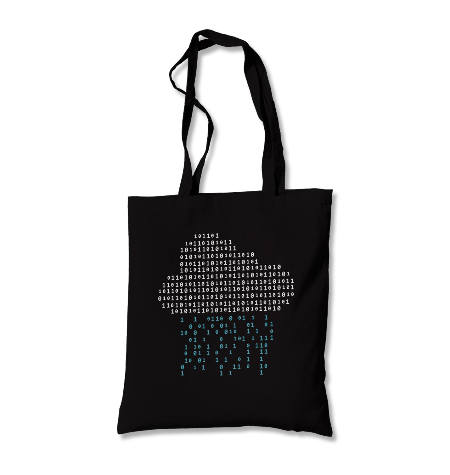 Cloud with Binary Code Numbers Canvas Totebag - Premium  from Wenswind - Just 4990! Shop now at W.E.N.S. WIND