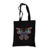 Colorful Butterfly in Geometrical Style Canvas Totebag - Premium  from Wenswind - Just 4990! Shop now at W.E.N.S. WIND