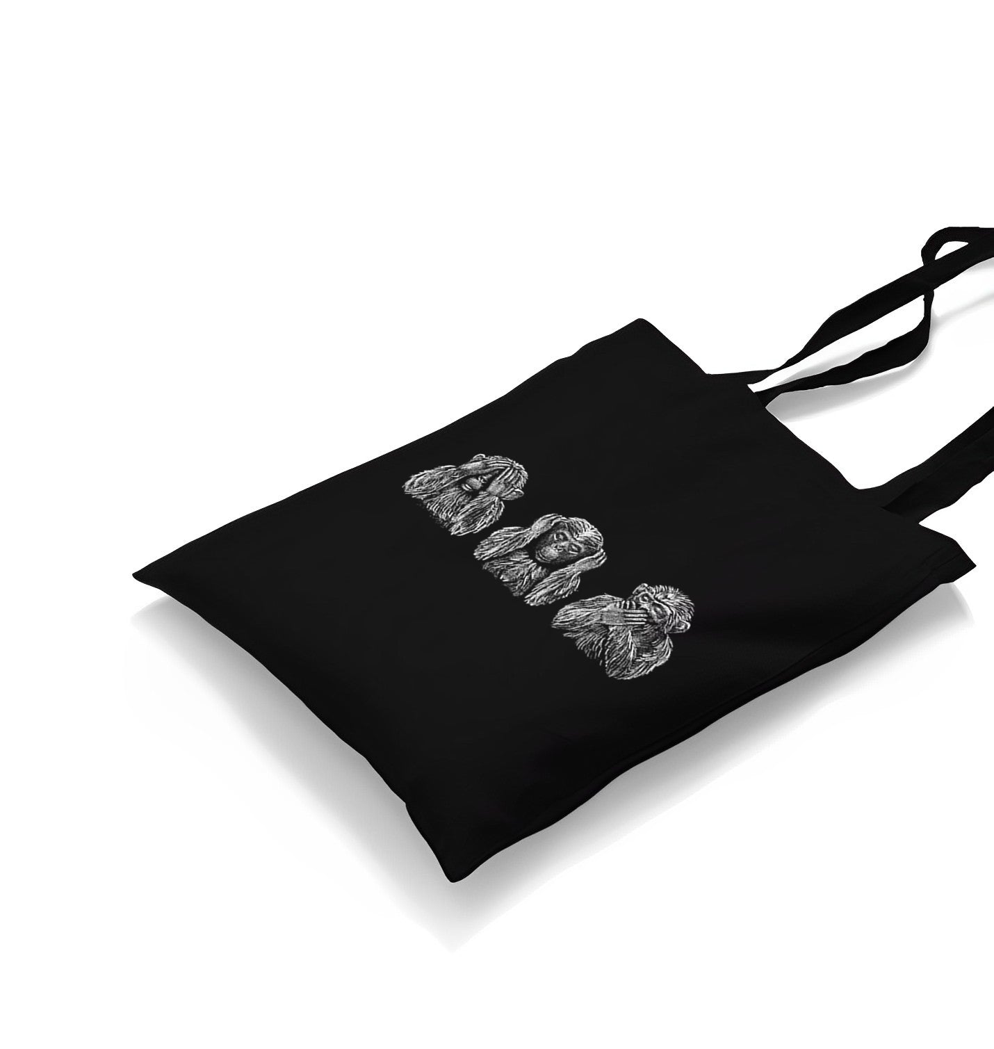 Three Monkeys Realistic Canvas Totebag - Premium  from Wenswind - Just 4990! Shop now at W.E.N.S. WIND