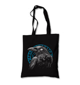 Raven Bird in Front of a Viking Rune Canvas Totebag - Premium  from Wenswind - Just 4990! Shop now at W.E.N.S. WIND