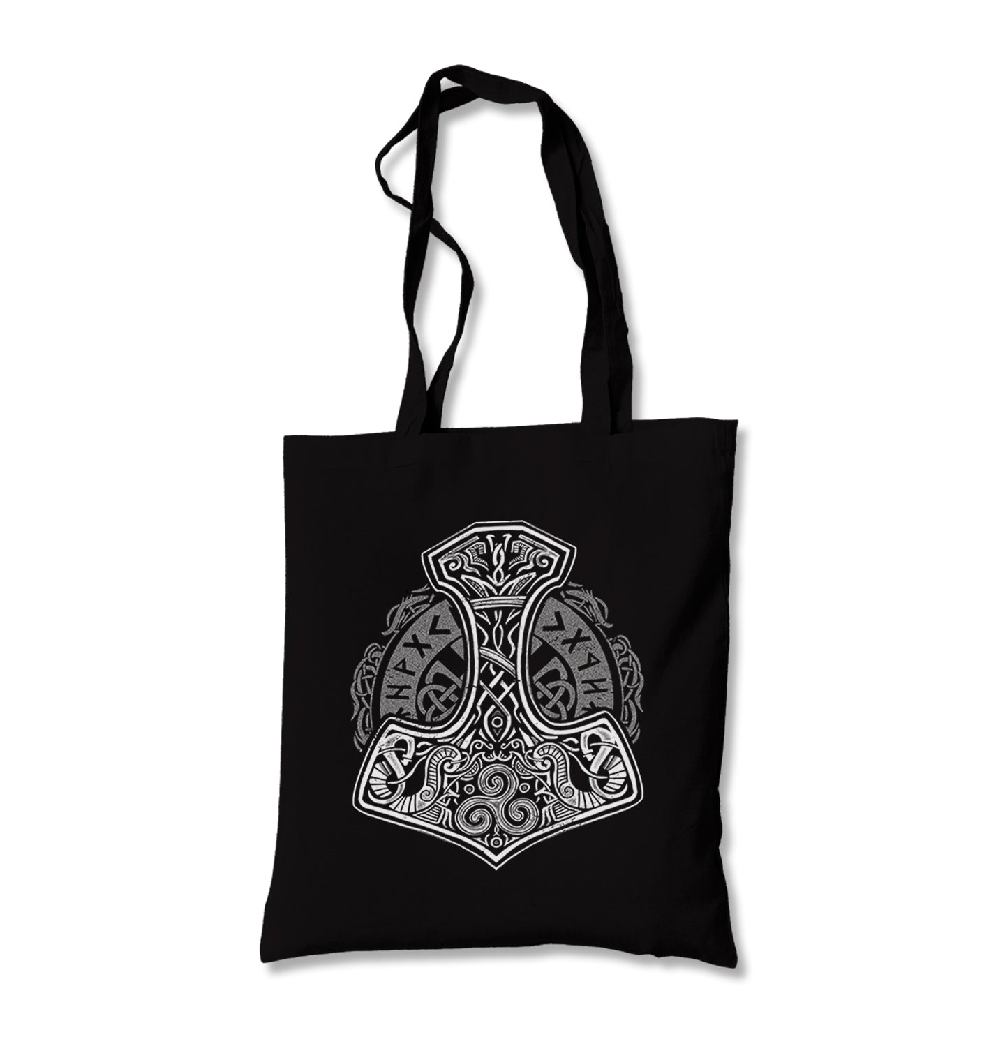 A Viking Hammer in Tribal Style Canvas Totebag - Premium  from Wenswind - Just 4990! Shop now at W.E.N.S. WIND