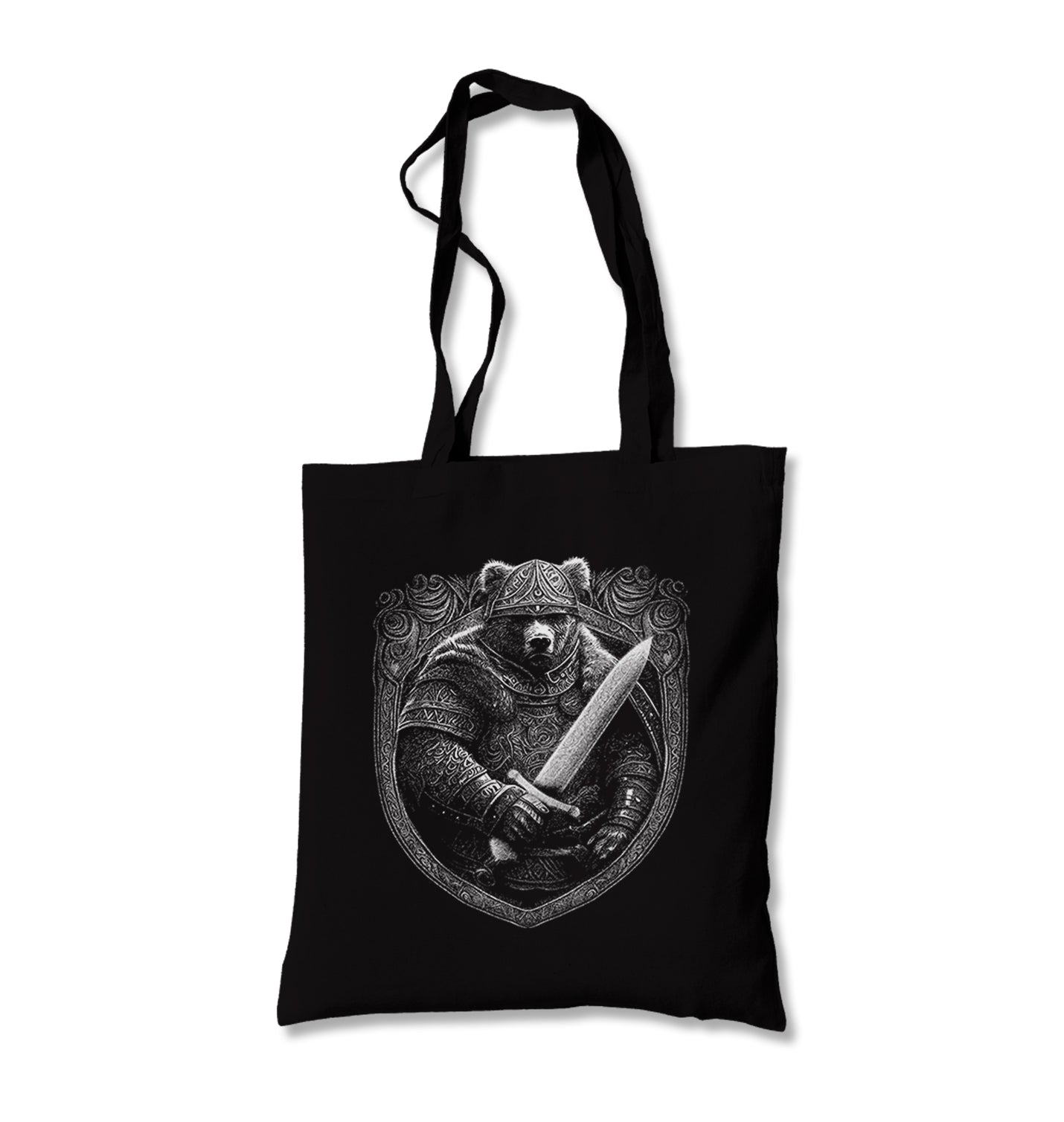 Bear Dressed as a Viking with a Sword Canvas Totebag - Premium  from Wenswind - Just 4990! Shop now at W.E.N.S. WIND