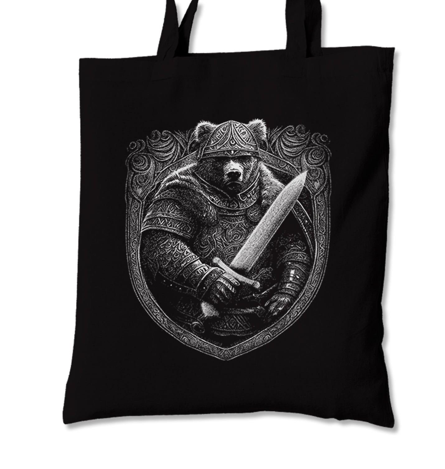 Bear Dressed as a Viking with a Sword Canvas Totebag - Premium  from Wenswind - Just 4990! Shop now at W.E.N.S. WIND