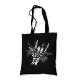 Skeleton Hand Holding Drumsticks Canvas Totebag - Premium  from Wenswind - Just 4990! Shop now at W.E.N.S. WIND