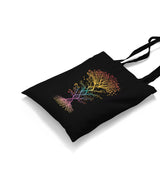 Colorful Tree Shaped Like DNA Canvas Totebag - Premium  from Wenswind - Just 4990! Shop now at W.E.N.S. WIND