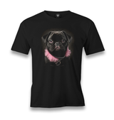 Dog Wearing Pink Fur Men's Black Tshirt - Premium  from W.E.N.S. WIND - Just 6490! Shop now at W.E.N.S. WIND