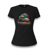 Offroad Car with Colorful Dust Background Women's Black T-shirt - Premium  from W.E.N.S. WIND - Just 6490! Shop now at W.E.N.S. WIND