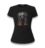 Elephant in the Jungle Women's Black T-shirt - Premium  from W.E.N.S. WIND - Just 6490! Shop now at W.E.N.S. WIND