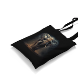 Elephant Walking in the Dust Black Canvas Totebag - Premium  from W.E.N.S. WIND - Just 4990! Shop now at W.E.N.S. WIND