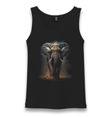 Elephant in the Jungle Unisex Black Tank Top - Premium  from W.E.N.S. WIND - Just 6490! Shop now at W.E.N.S. WIND