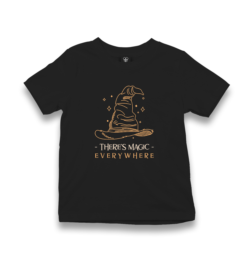 There's Magic Everywhere Witch Hat Kid's Black T-shirt - Premium  from W.E.N.S. WIND - Just 5990! Shop now at W.E.N.S. WIND