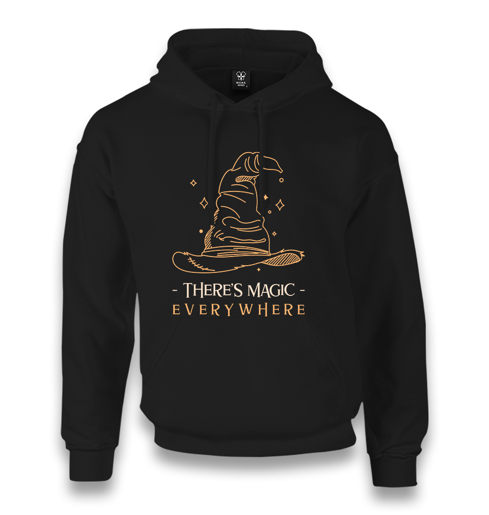 There's Magic Everywhere Witch Hat Unisex Black Hoodie - Premium  from W.E.N.S. WIND - Just 11990! Shop now at W.E.N.S. WIND