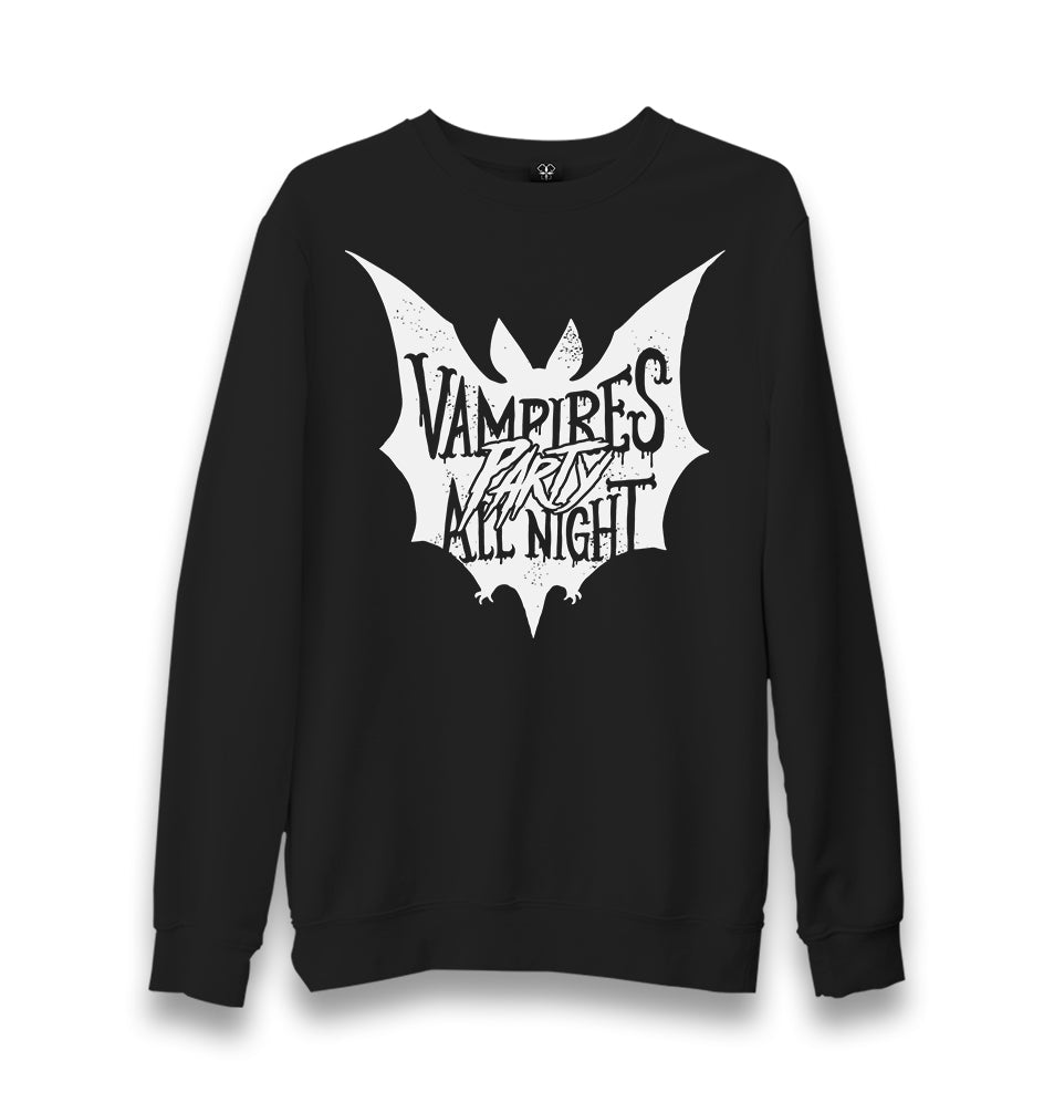 Halloween - Vampires Party At Night Unisex Black Sweatshirt - Premium  from W.E.N.S. WIND - Just 10990! Shop now at W.E.N.S. WIND