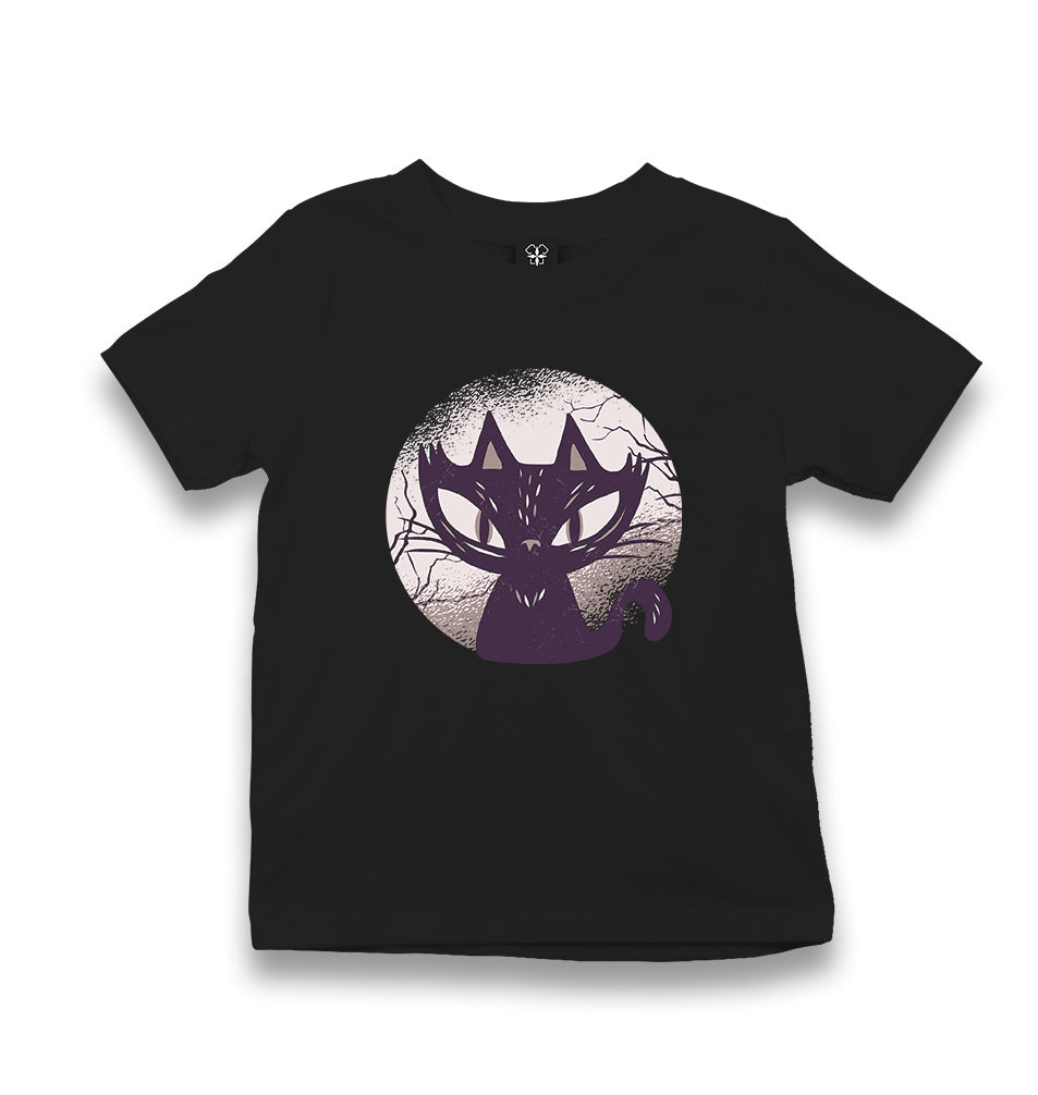 Halloween-Black Cat Kid's Black T-shirt - Premium  from W.E.N.S. WIND - Just 5990! Shop now at W.E.N.S. WIND