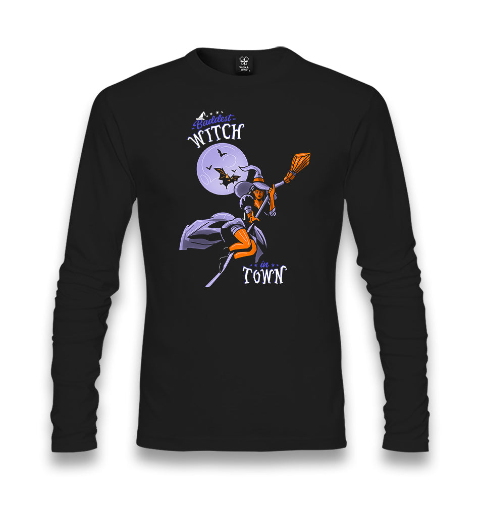 Halloween-Baddest Witch in Town Unisex Black Longsleeve - Premium  from W.E.N.S. WIND - Just 7990! Shop now at W.E.N.S. WIND