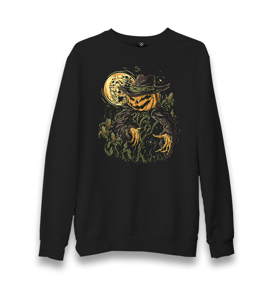 Halloween - Scary Pumpkin Unisex Black Sweatshirt - Premium  from W.E.N.S. WIND - Just 10990! Shop now at W.E.N.S. WIND