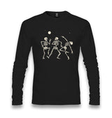 Halloween - Three Skeleton Moon Dance Unisex Black Longsleeve - Premium  from W.E.N.S. WIND - Just 7990! Shop now at W.E.N.S. WIND