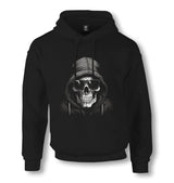 Skeleton with Sunglasses Wearing  Black Hoodie - ES5248 Unisex Black Hoodie - Premium  from W.E.N.S. WIND - Just 11990! Shop now at W.E.N.S. WIND