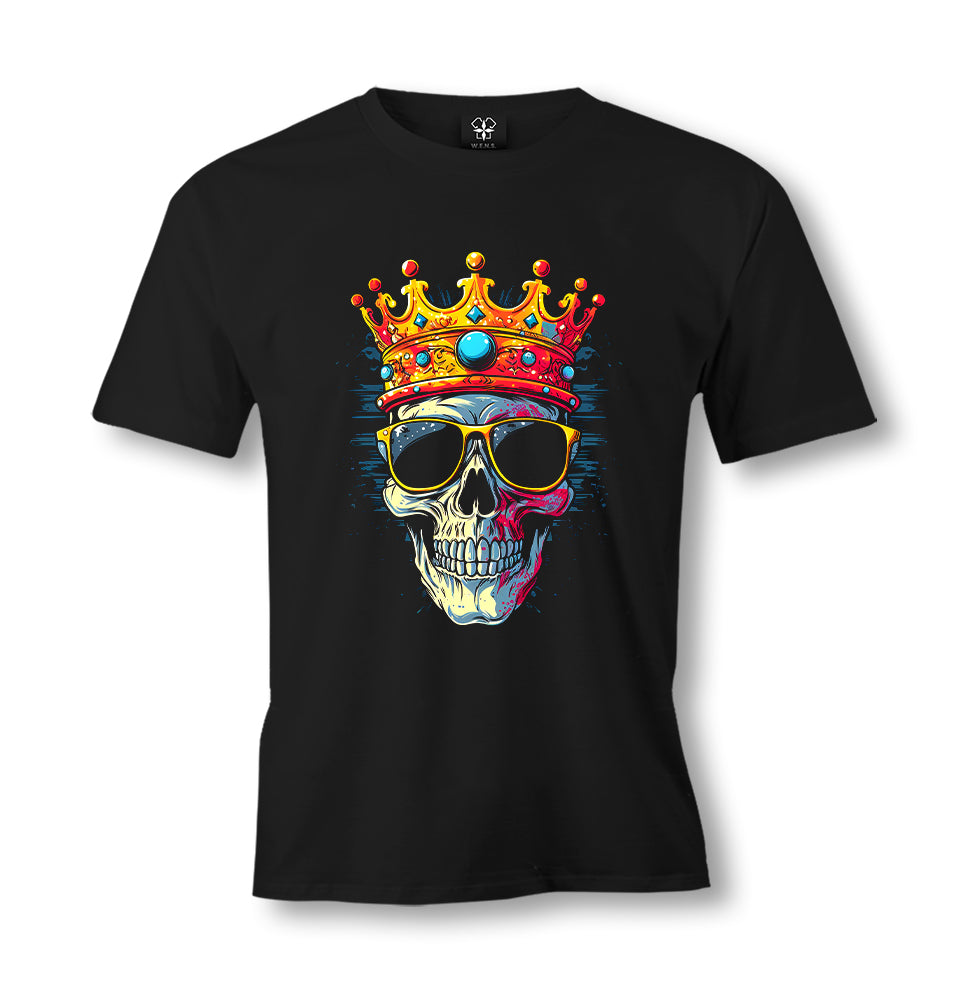 King Skeleton with Crown - ES5II49 Men's Black Tshirt - Premium  from W.E.N.S. WIND - Just 6490! Shop now at W.E.N.S. WIND