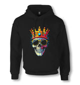 King Skeleton with Crown - ES5249 Unisex Black Hoodie - Premium  from W.E.N.S. WIND - Just 11990! Shop now at W.E.N.S. WIND