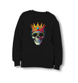 King Skeleton with Crown - ES5249 Kid's Black Sweatshirt - Premium  from W.E.N.S. WIND - Just 7990! Shop now at W.E.N.S. WIND