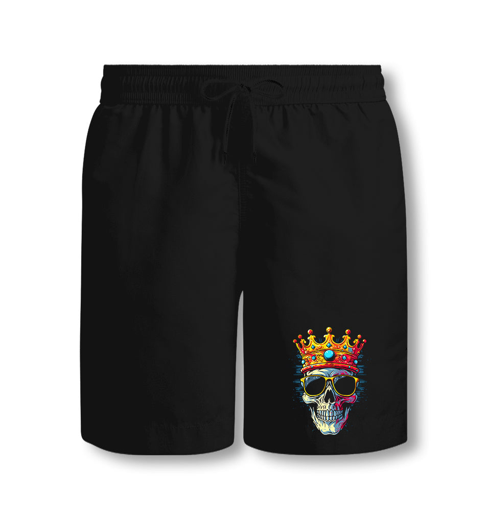 King Skeleton with Crown - ES5249 Black Shorts - Premium  from W.E.N.S. WIND - Just 7990! Shop now at W.E.N.S. WIND