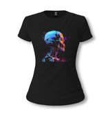 Glitch Ghost Skeleton - ES5250 Women's Black T-shirt - Premium  from W.E.N.S. WIND - Just 6490! Shop now at W.E.N.S. WIND