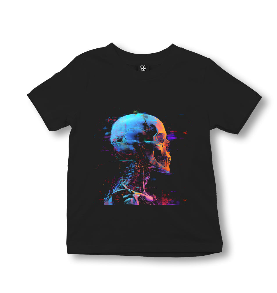 Glitch Ghost Skeleton - ES5250 Kid's Black T-shirt - Premium  from W.E.N.S. WIND - Just 5990! Shop now at W.E.N.S. WIND