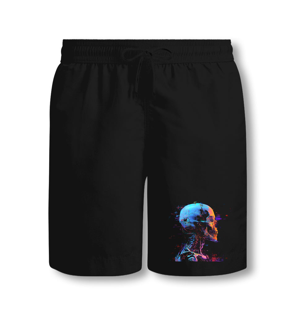 Glitch Ghost Skeleton - ES5250 Black Shorts - Premium  from W.E.N.S. WIND - Just 7990! Shop now at W.E.N.S. WIND