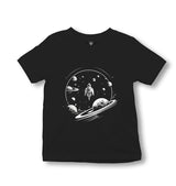 Space Rocket and the Planets - ES5252 Kid's Black T-shirt - Premium  from W.E.N.S. WIND - Just 5990! Shop now at W.E.N.S. WIND