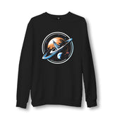 Space Rocket Going Out of the Orbit - ES5253 Unisex Black Sweatshirt - Premium  from W.E.N.S. WIND - Just 10990! Shop now at W.E.N.S. WIND