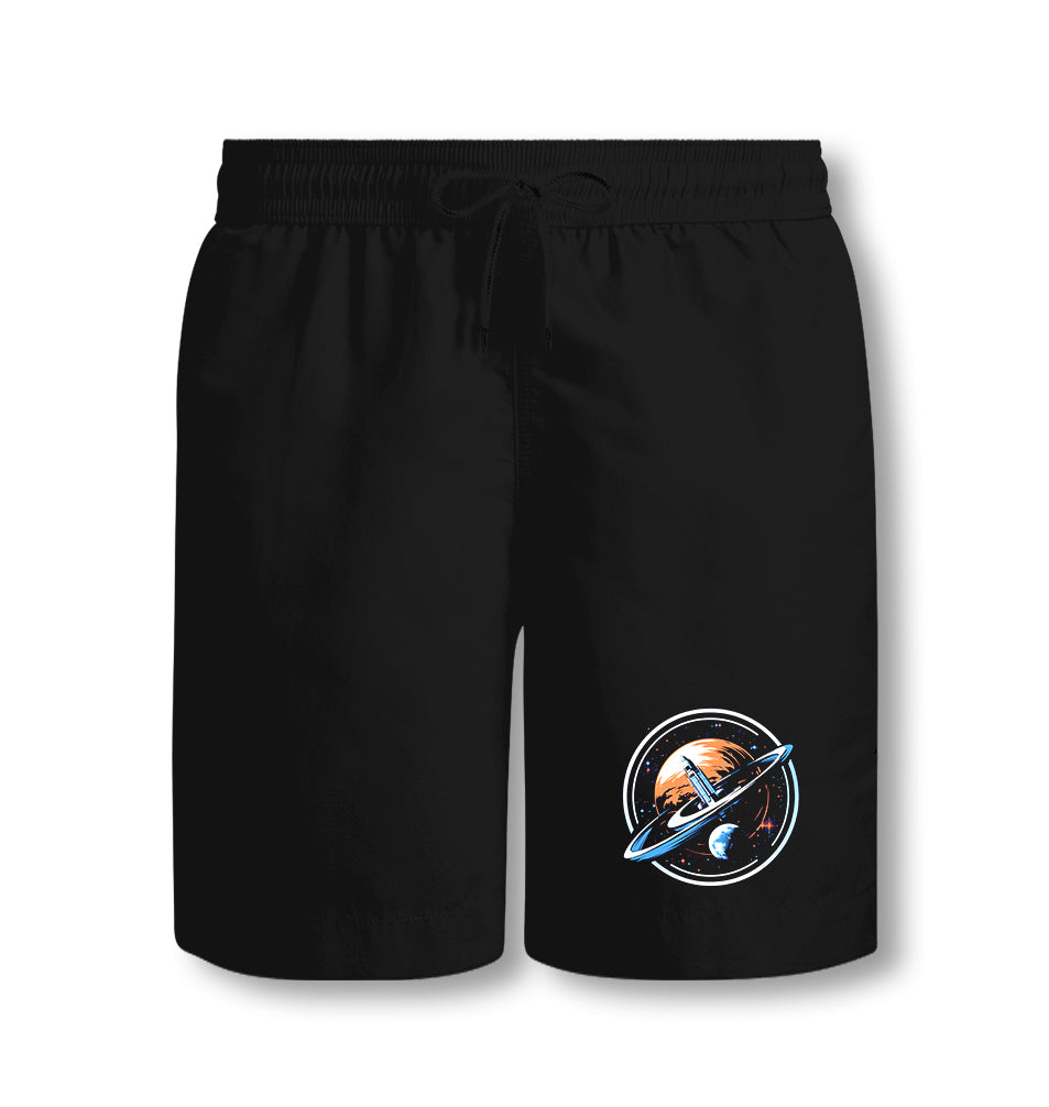 Space Rocket Going Out of the Orbit - ES5253 Black Shorts - Premium  from W.E.N.S. WIND - Just 7990! Shop now at W.E.N.S. WIND