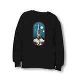 Space Rocket Taking off Cartoon Style - ES5254 Kid's Black Sweatshirt - Premium  from W.E.N.S. WIND - Just 7990! Shop now at W.E.N.S. WIND