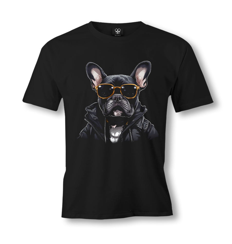 Cool French Bulldog with Sunglasses - ES5II55 Men's Black Tshirt - Premium  from W.E.N.S. WIND - Just 6490! Shop now at W.E.N.S. WIND