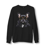 Cool French Bulldog with Sunglasses - ES5255 Unisex Black Sweatshirt - Premium  from W.E.N.S. WIND - Just 10990! Shop now at W.E.N.S. WIND