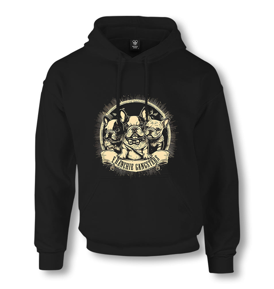 Frenchie Gangsters - Bulldog - ES5256 Unisex Black Hoodie - Premium  from W.E.N.S. WIND - Just 11990! Shop now at W.E.N.S. WIND