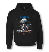 Astronaut DJ Playing Music in the Space Galaxy - ES5257 Unisex Black Hoodie - Premium  from W.E.N.S. WIND - Just 11990! Shop now at W.E.N.S. WIND