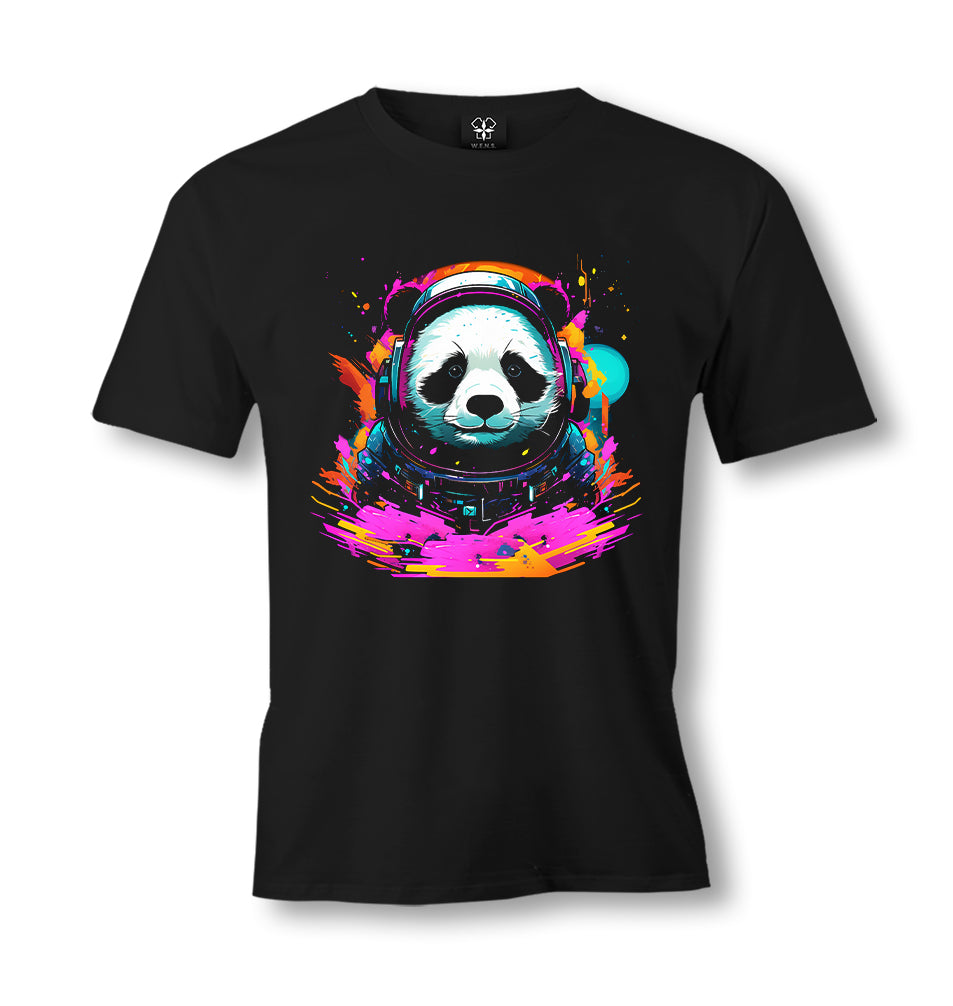 Astronaut Panda in the Galaxy - ES5II58 Men's Black Tshirt - Premium  from W.E.N.S. WIND - Just 6490! Shop now at W.E.N.S. WIND