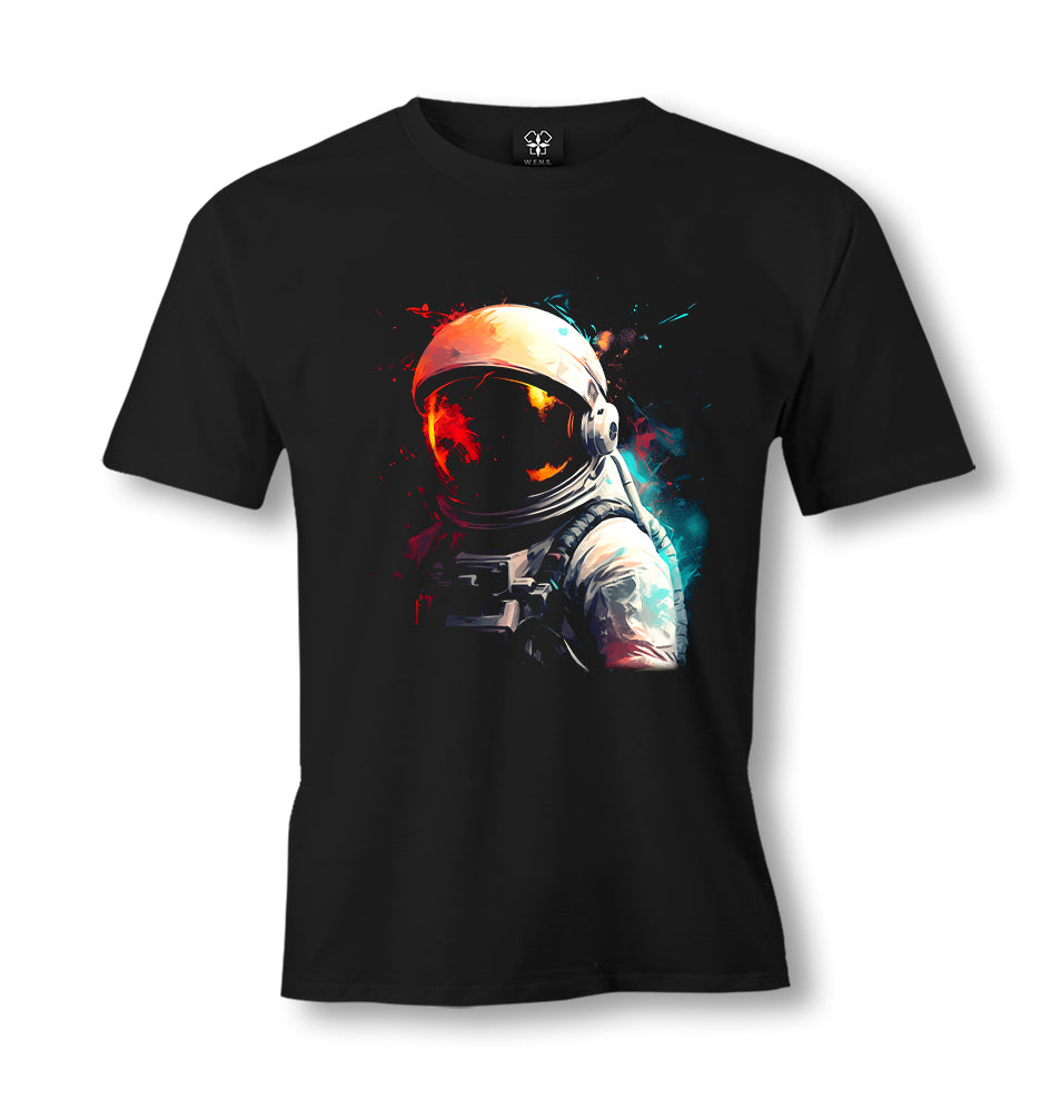 Astronaut Space Explosion - ES5II59 Men's Black Tshirt - Premium  from W.E.N.S. WIND - Just 6490! Shop now at W.E.N.S. WIND