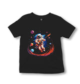 Musican Astronaut Playing Guitar in the Space Galaxy - ES5260 Kid's Black T-shirt - Premium  from W.E.N.S. WIND - Just 5990! Shop now at W.E.N.S. WIND