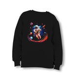 Musican Astronaut Playing Guitar in the Space Galaxy - ES5260 Kid's Black Sweatshirt - Premium  from W.E.N.S. WIND - Just 7990! Shop now at W.E.N.S. WIND