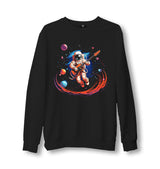 Musican Astronaut Playing Guitar in the Space Galaxy - ES5260 Unisex Black Sweatshirt - Premium  from W.E.N.S. WIND - Just 10990! Shop now at W.E.N.S. WIND