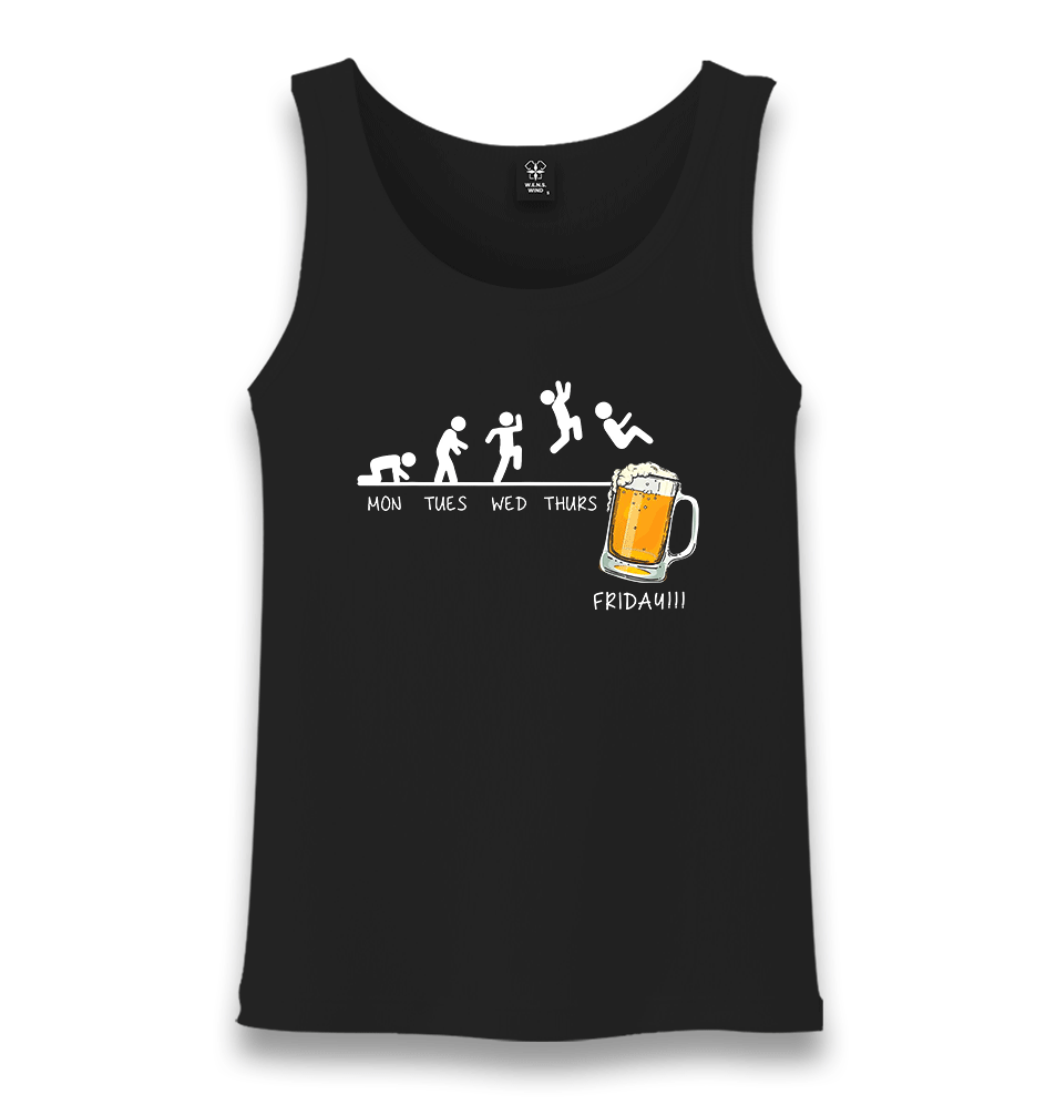 Friday Beer Unisex Black Tank Top - Premium Unisex Tank Top from W.E.N.S. WIND - Just 6490! Shop now at W.E.N.S. WIND