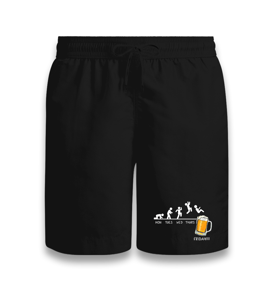 Friday Beer Black Shorts - Premium Shorts from W.E.N.S. WIND - Just 7990! Shop now at W.E.N.S. WIND